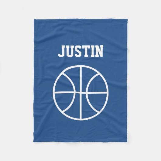 パーソナライズな一流のバスケットボールのフリースブランケット フリースブランケット (正面)
