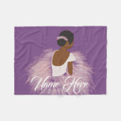 パーソナライズな一流のバレリーナのアフリカ系アメリカ人 フリースブランケット (正面(横))