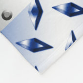 パーソナライズな一流のバレーボールの青いダイヤモンドの鋼鉄 フリースブランケット (角)