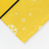 パーソナライズな一流のバレーボールの黄色の雪片 フリースブランケット (角)