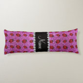 パーソナライズな一流のパステル調の紫色のグリッターのてんとう虫 ボディピロー (裏面)