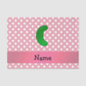 パーソナライズな一流のピクルスのピンクの水玉模様 薄葉紙 (正面)