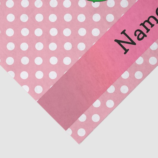 パーソナライズな一流のピクルスのピンクの水玉模様 薄葉紙 (詳細)