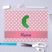 パーソナライズな一流のピクルスのピンクの水玉模様 薄葉紙 (クラフト)