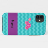 パーソナライズな一流のピンクのカメ Case-Mate iPhoneケース (裏面(横))