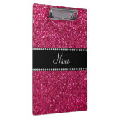 パーソナライズな一流のピンクのグリッター クリップボード (右)