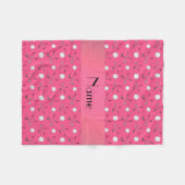 パーソナライズな一流のピンクのゴルフ・ボール フリースブランケット (正面(横))