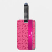 パーソナライズな一流のピンクのフィギュアスケート ラゲッジタグ (裏面縦)