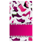 パーソナライズな一流のピンクの白人女性の靴パターン スモールペーパーバッグ (裏面)