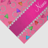 パーソナライズな一流のピンクの虹のダイヤモンド指輪 薄葉紙 (詳細)