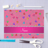 パーソナライズな一流のピンクの虹のダイヤモンド指輪 薄葉紙 (クラフト)