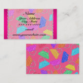 パーソナライズな一流のピンクの虹のヒョウの財布 名刺 (正面/裏面)