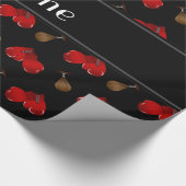 パーソナライズな一流のブラックボックスパターン ラッピングペーパー (角)