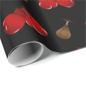 パーソナライズな一流のブラックボックスパターン ラッピングペーパー (ロールコーナー)