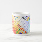 パーソナライズな一流のマグジョン コーヒーマグカップ (中央)