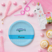 パーソナライズな一流のマナティーの青の泡 ペーパープレート (パーティー)