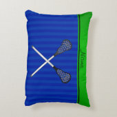 パーソナライズな一流のラクロスは青い縞を付けます アクセントクッション (裏面(縦))