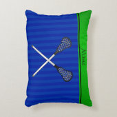 パーソナライズな一流のラクロスは青い縞を付けます アクセントクッション (正面(垂直))