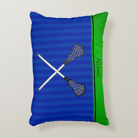 パーソナライズな一流のラクロスは青い縞を付けます アクセントクッション (正面(垂直))
