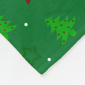パーソナライズな一流の怠惰の緑のクリスマスツリー フリースブランケット (角)