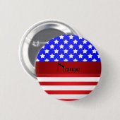 パーソナライズな一流の愛国心が強い縞で飾ります 缶バッジ (正面&裏面)