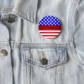 パーソナライズな一流の愛国心が強い縞で飾ります 缶バッジ (インサイチュ)