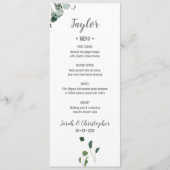 パーソナライズな一流の植物の緑の草木はメニューを去ります メニュー (正面)