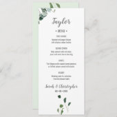 パーソナライズな一流の植物の緑の草木はメニューを去ります メニュー (正面/裏面)