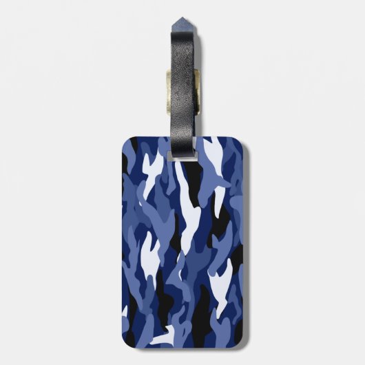 パーソナライズな一流の濃紺のカムフラージュ ラゲッジタグ (裏面縦)