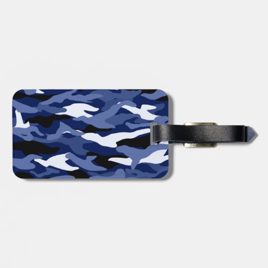 パーソナライズな一流の濃紺のカムフラージュ ラゲッジタグ (裏面横)