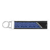 パーソナライズな一流の濃紺のギリシャの主パターン リストバンドキーホルダー (鍵左)