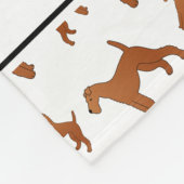 パーソナライズな一流の白いアイリッシュ・テリア犬 フリースブランケット (角)