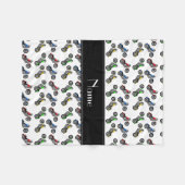 パーソナライズな一流の白いオートバイ フリースブランケット (正面(横))