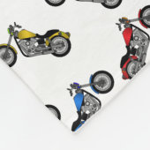 パーソナライズな一流の白いオートバイ フリースブランケット (角)