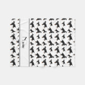 パーソナライズな一流の白いゴードンセッター犬 フリースブランケット (正面(横))