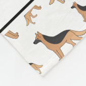 パーソナライズな一流の白いジャーマン・シェパード犬 フリースブランケット (角)