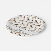 パーソナライズな一流の白いジャーマン・シェパード犬 ペーパープレート (アングル)