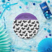 パーソナライズな一流の白いスコットランドテリア犬 ペーパープレート (パーティー)