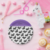 パーソナライズな一流の白いスコットランドテリア犬 ペーパープレート (パーティー)