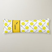 パーソナライズな一流の白いソフトボールパターン ボディピロー (正面)