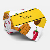 パーソナライズな一流の白いタコスのソンブレロのchilis ネクタイ (ロール)