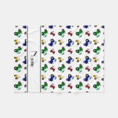 パーソナライズな一流の白いトラクター フリースブランケット (正面(横))