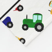 パーソナライズな一流の白いトラクター フリースブランケット (角)