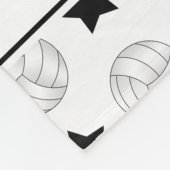 パーソナライズな一流の白いバレーボールの黒の星 フリースブランケット (角)