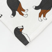 パーソナライズな一流の白いバーニーズ・マウンテン・ドッグ フリースブランケット (角)