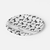 パーソナライズな一流の白いラブラドル・レトリーバー犬犬 ペーパープレート (アングル)