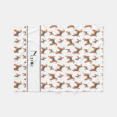 パーソナライズな一流の白いレークランドテリア犬 フリースブランケット (正面(横))