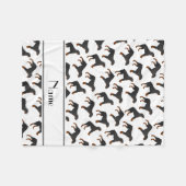 パーソナライズな一流の白いロットワイラー犬パターン フリースブランケット (正面(横))