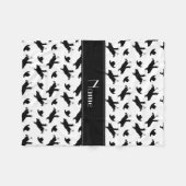 パーソナライズな一流の白いロデオの雄牛の乗馬パターン フリースブランケット (正面(横))