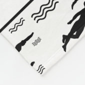 パーソナライズな一流の白い水泳パターン フリースブランケット (角)